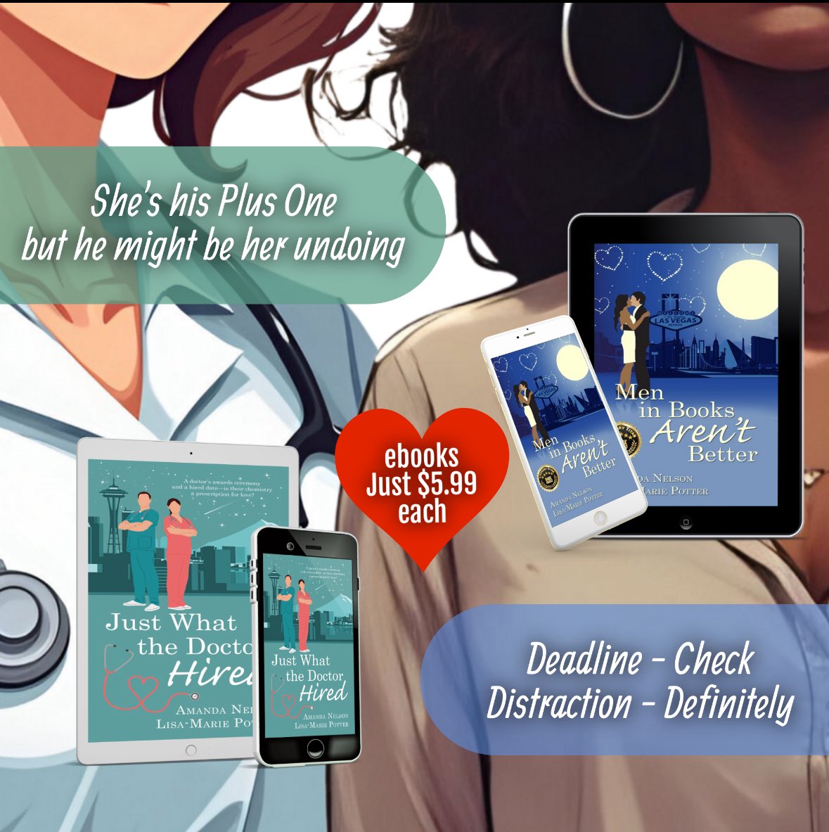 ANelsonLMPotter's tweet image. 💕Fake dating
💕Real chemistry
💕Witty banter
These books have it all! Each only $5.99 on Kindle! Get your copies today!
Men In Books Aren’t Better
bit.ly/44Hikps
Just What the Doctor Hired
bit.ly/4eDX3jD
#JustWhattheDoctorHired #LynnPainter…