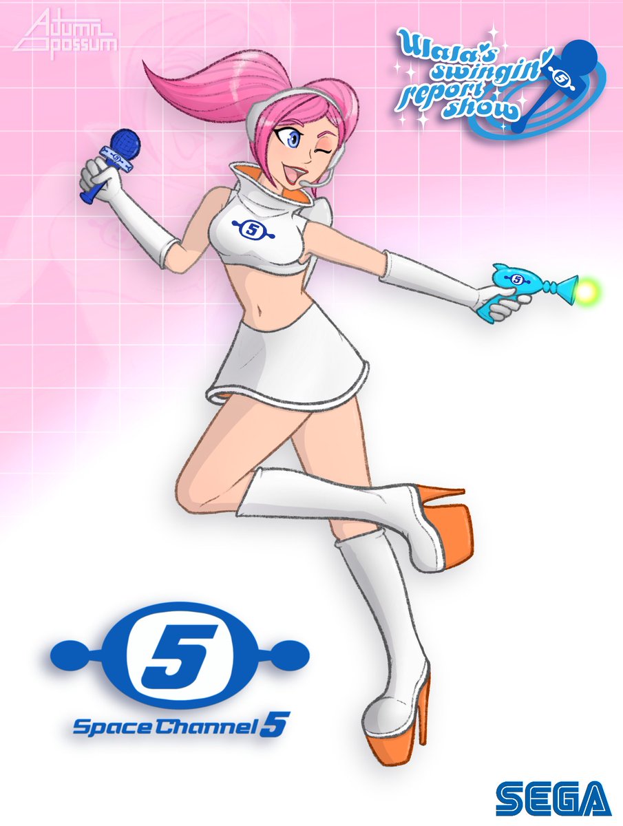 AutumnOpossum's tweet image. "Hey there Space cats! Ulala here coming at you from space port 9"
I've been revisiting the Space Channel 5 series lately and felt inspired to draw Ulala.
#SpaceChannel5 #fanart #SEGA #procreateart
