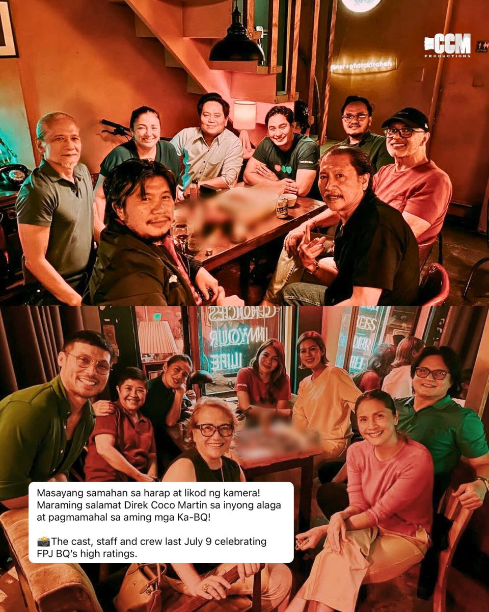 cocojul (@_cocojul_) on Twitter photo BQ Fam celebrated their well-earned high ratings at Gener Photokitchen last July 9. Dassurv! 🔥
Salute to the man behind it all, Direk <a href="/cocomartin_ph/">Coco Martin PH</a> — the heart, the mind, and the soul of the show. None of this would hit the same without your genius. 🫡🥂
📸: CCM \ FB BQ Fam celebrated their well-earned high ratings at Gener Photokitchen last July 9. Dassurv! 🔥
Salute to the man behind it all, Direk <a href="/cocomartin_ph/">Coco Martin PH</a> — the heart, the mind, and the soul of the show. None of this would hit the same without your genius. 🫡🥂
📸: CCM \ FB