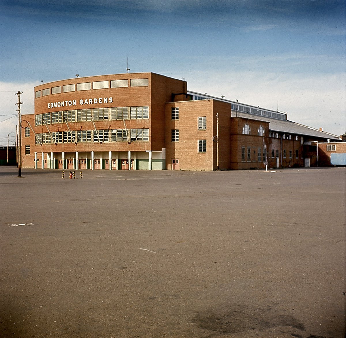 Exterior of Edmonton Gardens, located in Edmonton, Alberta, 1966 (A6243).