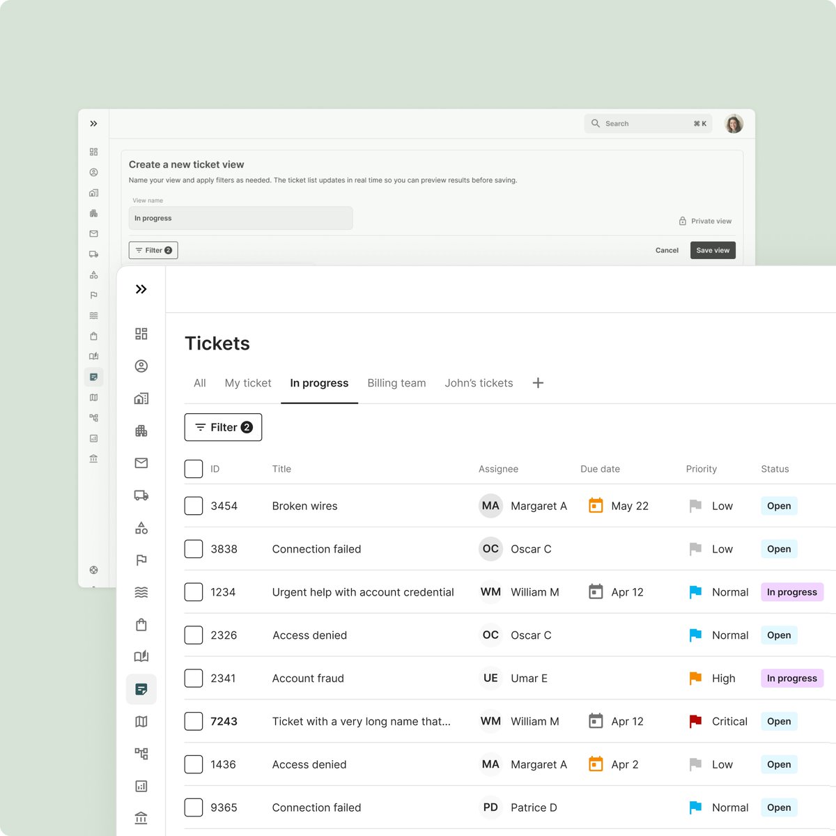 We’re excited to roll out Custom Views, a feature designed to help your team stay organized and work more efficiently. Now, you can create and save personalized filters based on ticket status, priority, due date, and more.