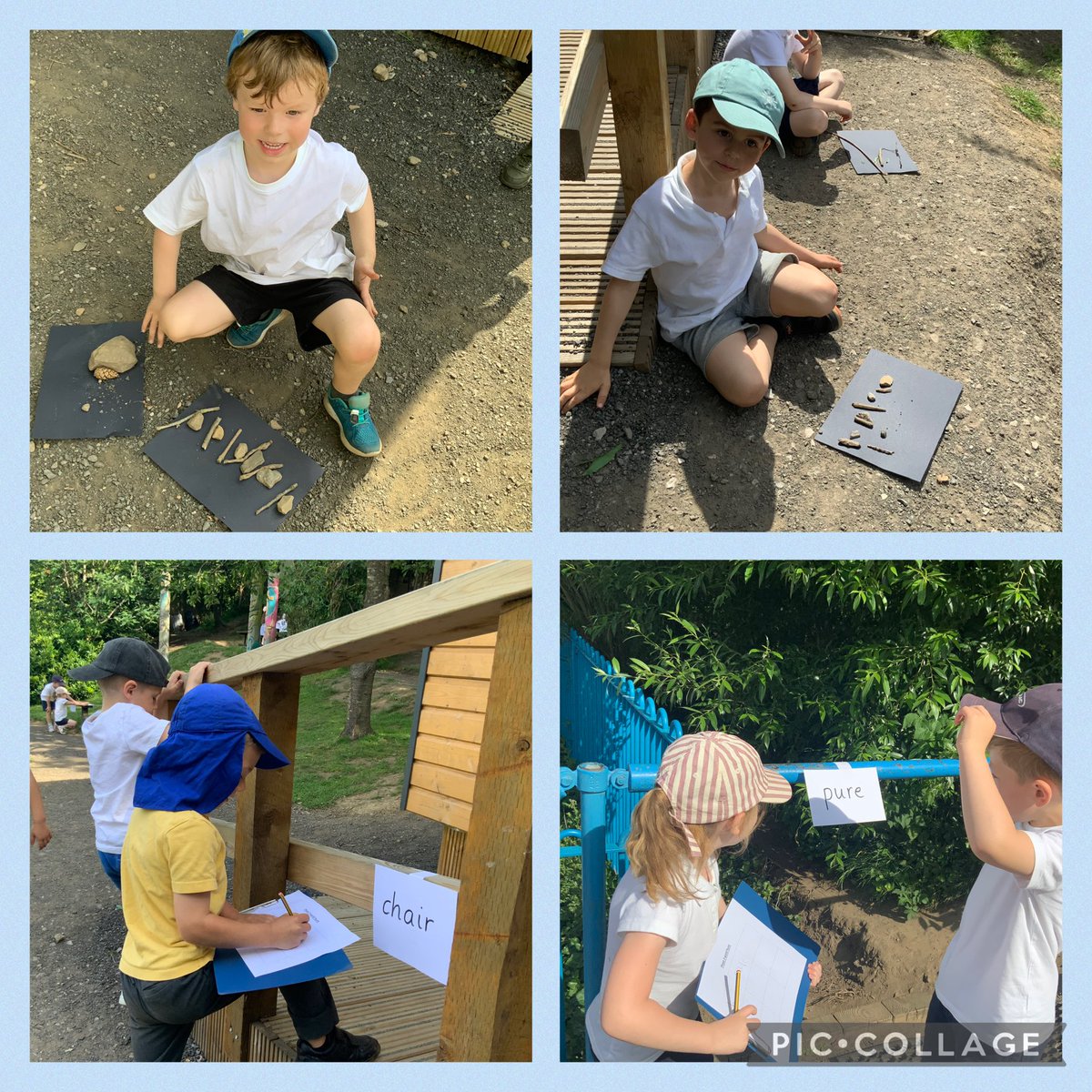 EYFS had another Thrilling Thursday filled with fun; searching for phase 3 words, making repeated patterns in nature and making story sticks and telling our own stories!