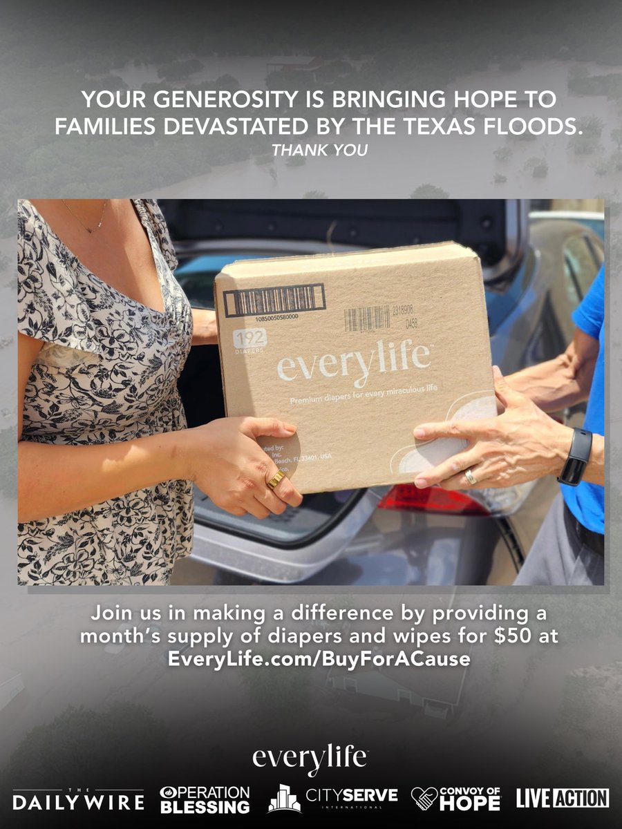 Thanks to you, diapers and wipes are reaching families in central Texas who have been devastated by the floods!🤍 

But the need is far from over.

Let’s surround these families with hope and help as they begin again.
$50 provides a full month’s supply of diapers and wipes for a