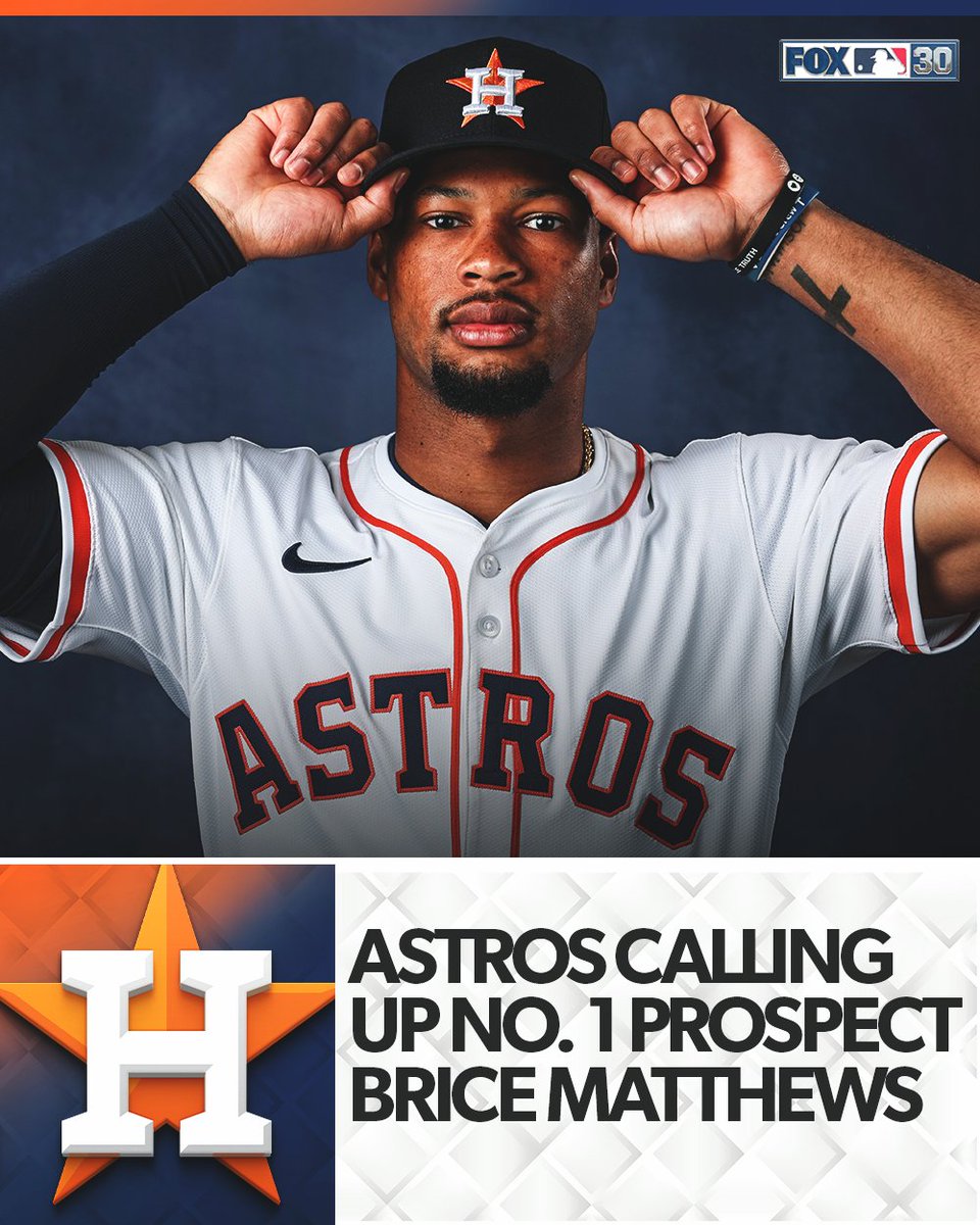 FOX Sports: MLB (@mlbonfox) on Twitter photo The Astros are calling up Brice Matthews, their top prospect on <a href="/MLBPipeline/">MLB Pipeline</a>
via <a href="/brianmctaggart/">Brian McTaggart</a> The Astros are calling up Brice Matthews, their top prospect on <a href="/MLBPipeline/">MLB Pipeline</a>
via <a href="/brianmctaggart/">Brian McTaggart</a>