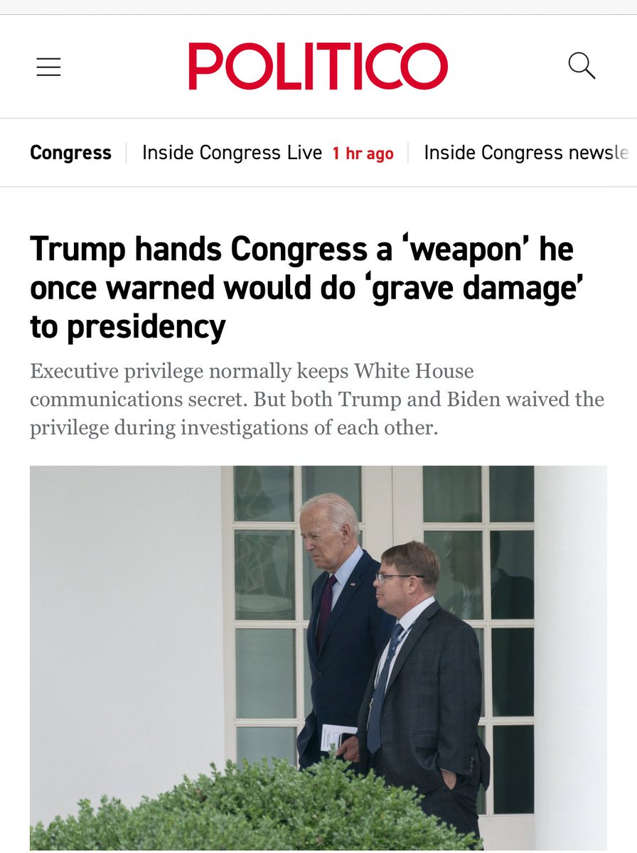 isabeldobrin's tweet image. Trump is making it easier for former WH aides to divulge confidential discussions they had w/ Biden to GOP investigators in the probe into Biden’s mental fitness.
He’s waived their executive privilege.
From @kyledcheney @Hailey_Fuchs
politico.com/news/2025/07/1…