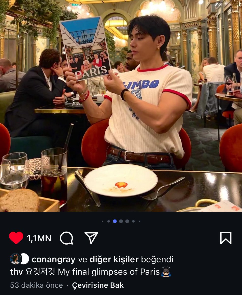 Conan Gray, Taehyung’un son Instagram gönderisini beğendi.🫶