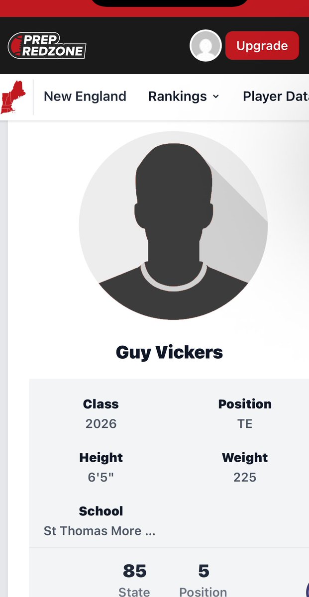 guy_vickers6's tweet image. Thank you @ScoutingNE and @PrepRedzone for the #5 ranking at the Tight End Position and #85 overall player ranking. @STMCT_Football @Coach_Ander5on
@NE6FB_Recruits
@GeradParker1
@CoachStevensFB
@JimRobertsonQB