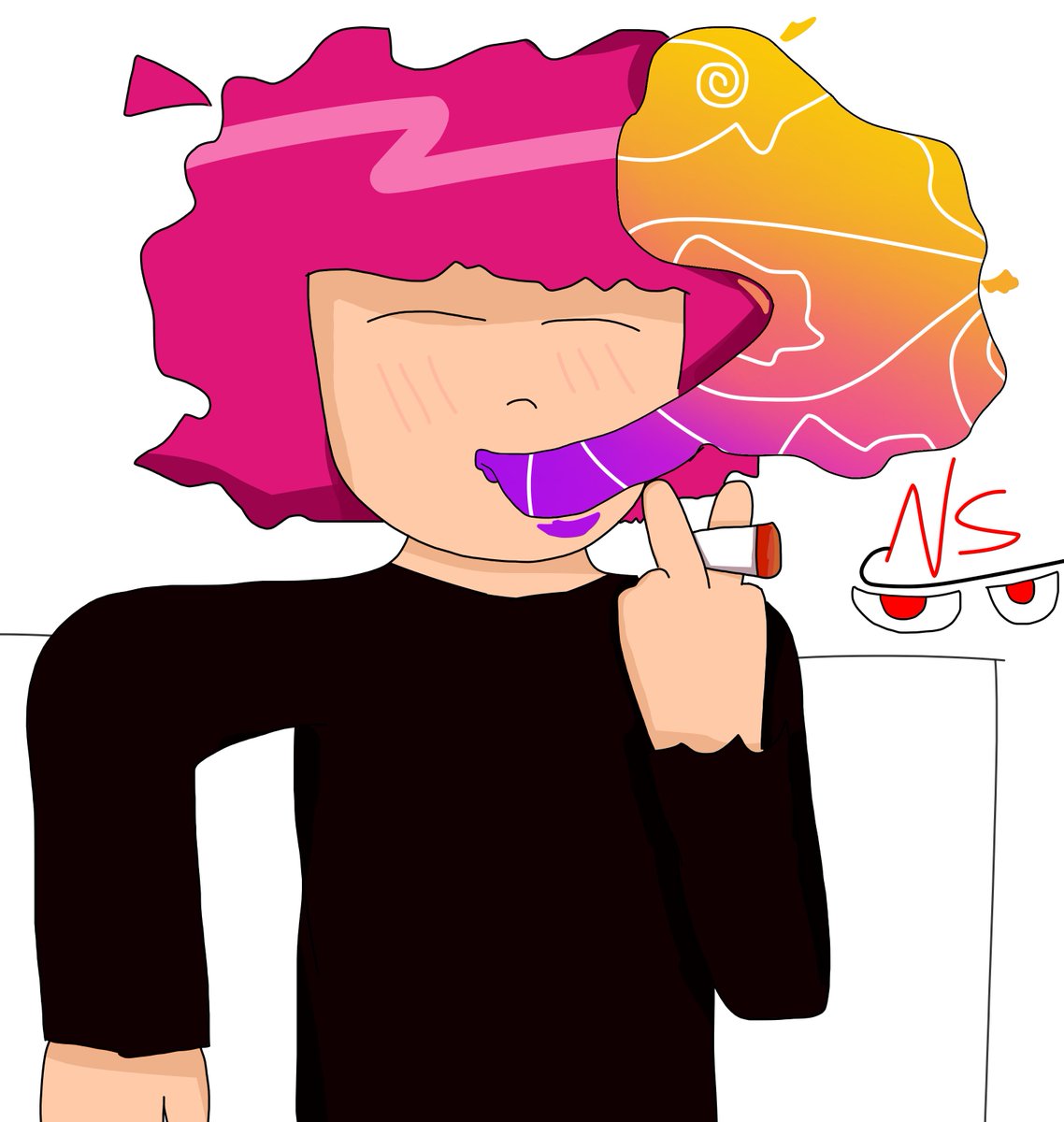 nikkogamer3's tweet image. fumaça #art #digitalart #krita #arte