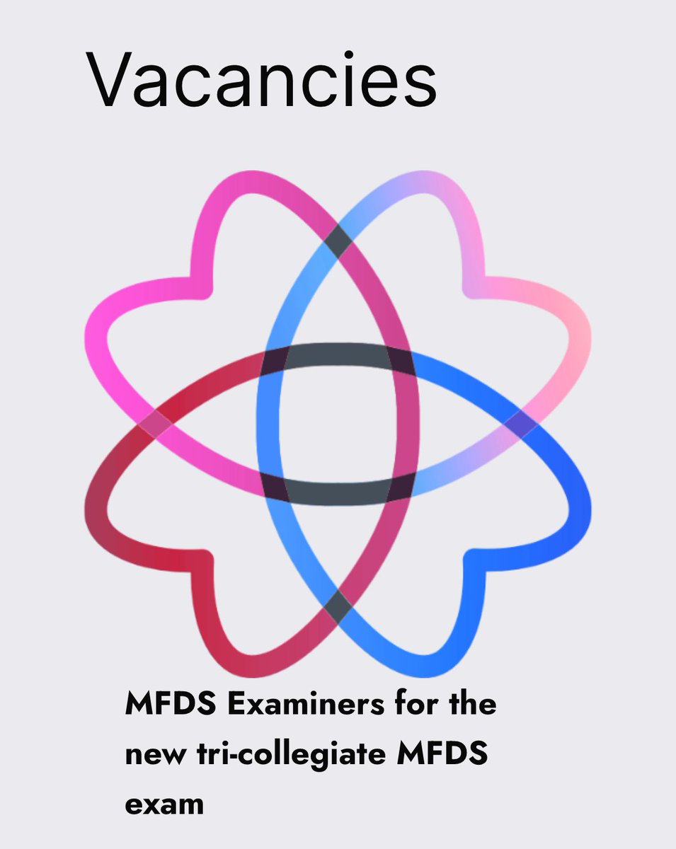 Looking for examiners for the new MFDS examination - more info follow this link - dsfe.org.uk/wp-content/upl…