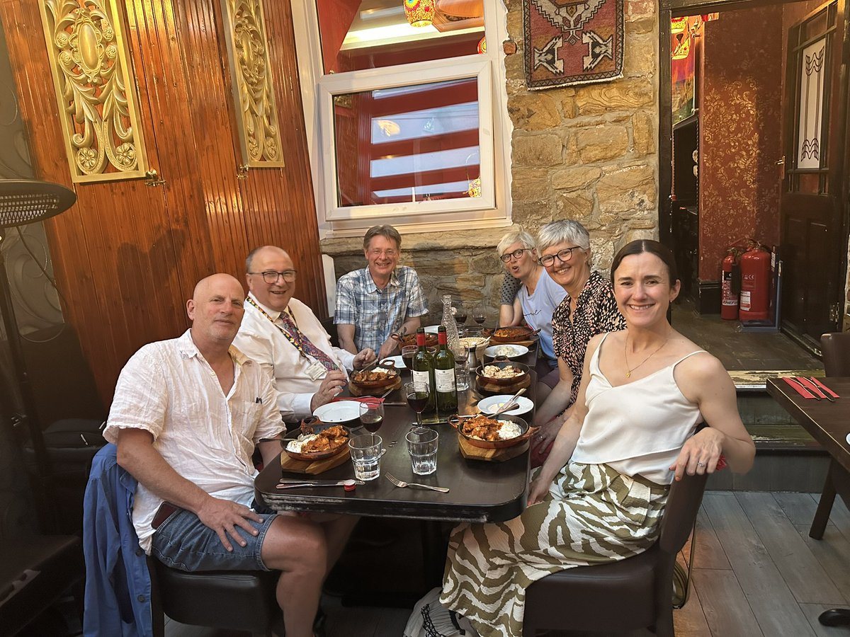Nice night out after the graduation ceremonies with some old codgers and Beth (who most definitely is not an old codger) in the Crows Nest and then Red Meze