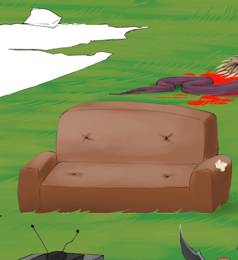 Sofá vazio por enquanto