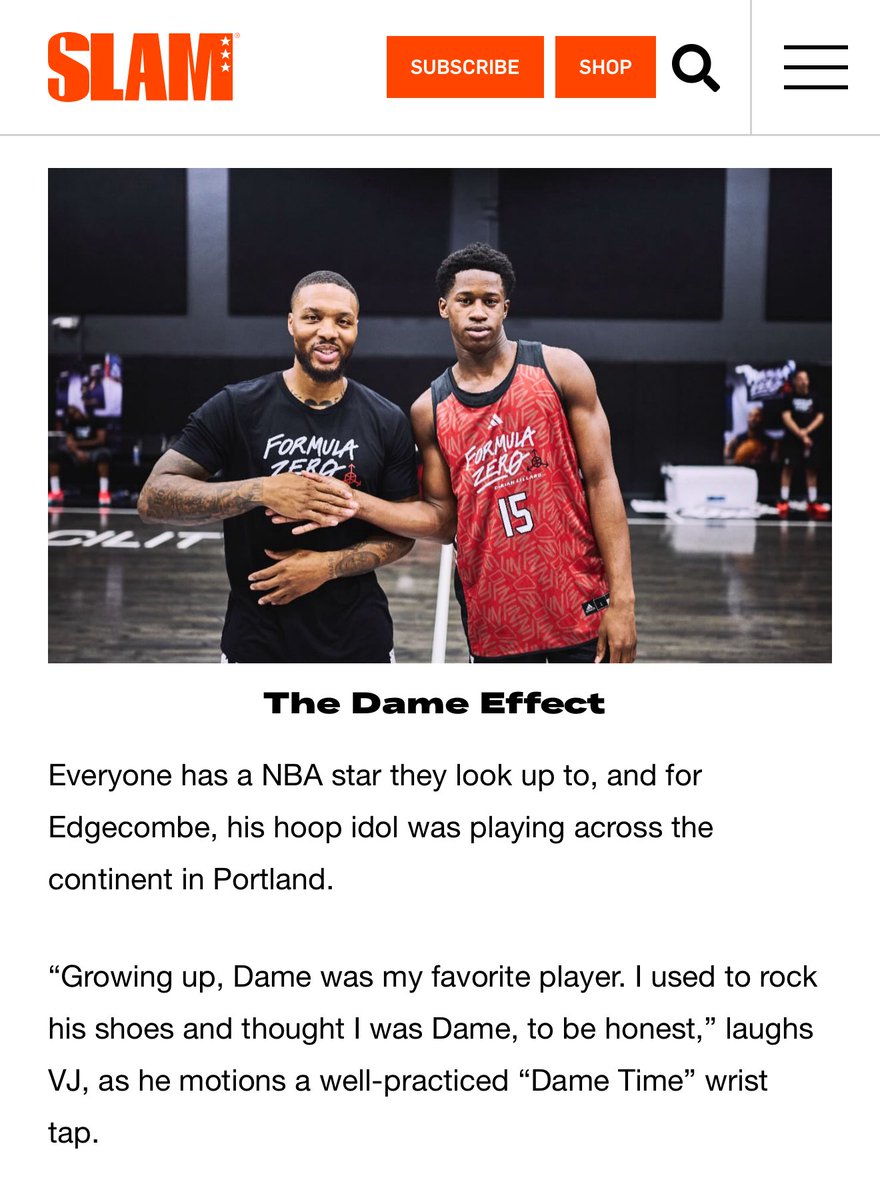 NickDePaula's tweet image. From childhood idol, to mentor, to now, official Adidas endorsers together.
@VJ_Edgecombe 🤝 @Dame_Lillard