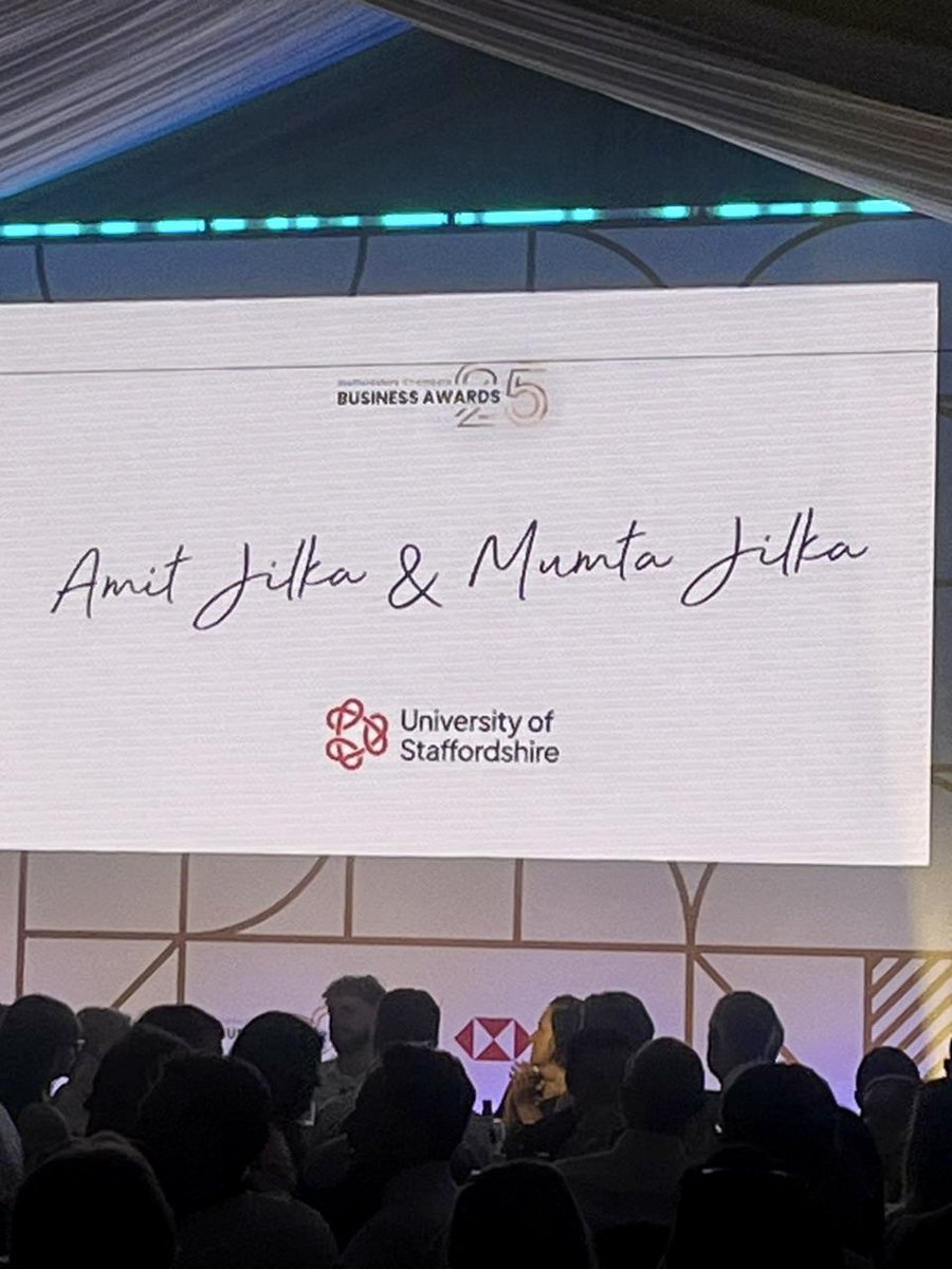 Jenny Amphlett (@jennyamphlett) on Twitter photo .<a href="/UniofStaffs/">University of Staffordshire</a> was delighted to sponsor the Entrepreneur of the Year Award at this evening’s <a href="/StaffsChambers/">Staffordshire Chambers of Commerce</a> Business Awards at Uttoxeter Racecourse. I had the pleasure of presenting the award to Amit Jilka and Mumta Jilka of Abbey House Dental. Great to see so many <a href="/StaffsAlumni/">Staffs Alumni</a> .<a href="/UniofStaffs/">University of Staffordshire</a> was delighted to sponsor the Entrepreneur of the Year Award at this evening’s <a href="/StaffsChambers/">Staffordshire Chambers of Commerce</a> Business Awards at Uttoxeter Racecourse. I had the pleasure of presenting the award to Amit Jilka and Mumta Jilka of Abbey House Dental. Great to see so many <a href="/StaffsAlumni/">Staffs Alumni</a>