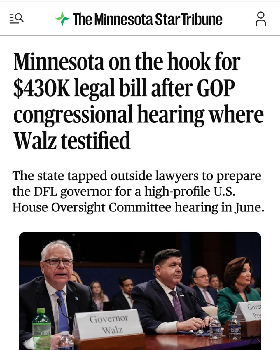 mnsrc's tweet image. Total waste of money. Gov. Walz has a legal team and an AG. He has a comms team. He has an office full of staff and a team of agency experts. He was in congress for 12 years. Yet he still hired expensive outside lawyers and stuck taxpayers with the bill.