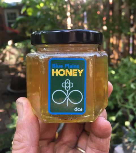 dcwater's tweet image. Today was the sweetest day of the year. 🐝🍯 We teamed up with Bloom for our annual honey harvest at Blue Plains.
With help from DC Beekeepers Alliance, we’ve housed “orphaned” bees since 2015. Those hives now produce around 200 pounds of award-winning honey every year.