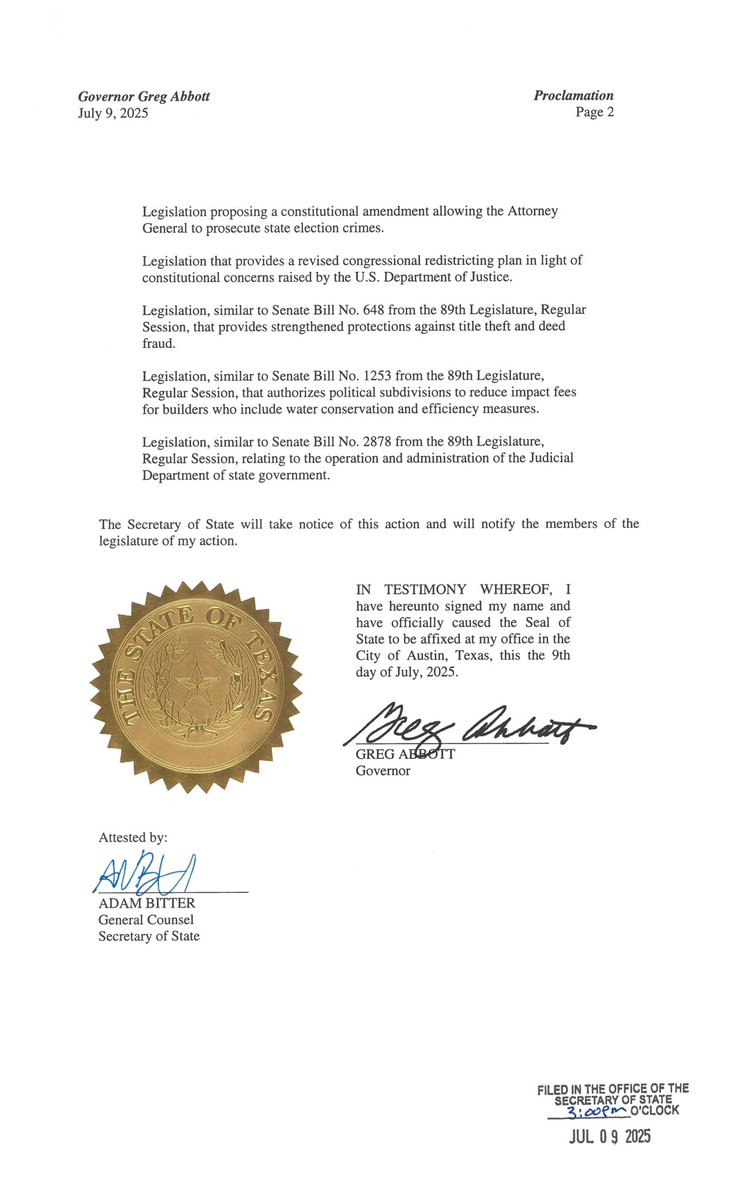 repmaryann's tweet image. The Special Session starts July 21. It can last up to 30 days and will focus on topics set by the Governor. See the list of agenda items below. #txlege #HD144