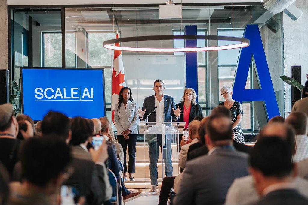 EvanLSolomon's tweet image. Today in Montreal, we announced $98.6M for 23 new AI projects through @Scale_AI—Canada’s AI supply chain cluster.
These projects will help businesses adopt AI to tackle real challenges, from aircraft maintenance to recycling and immunology.