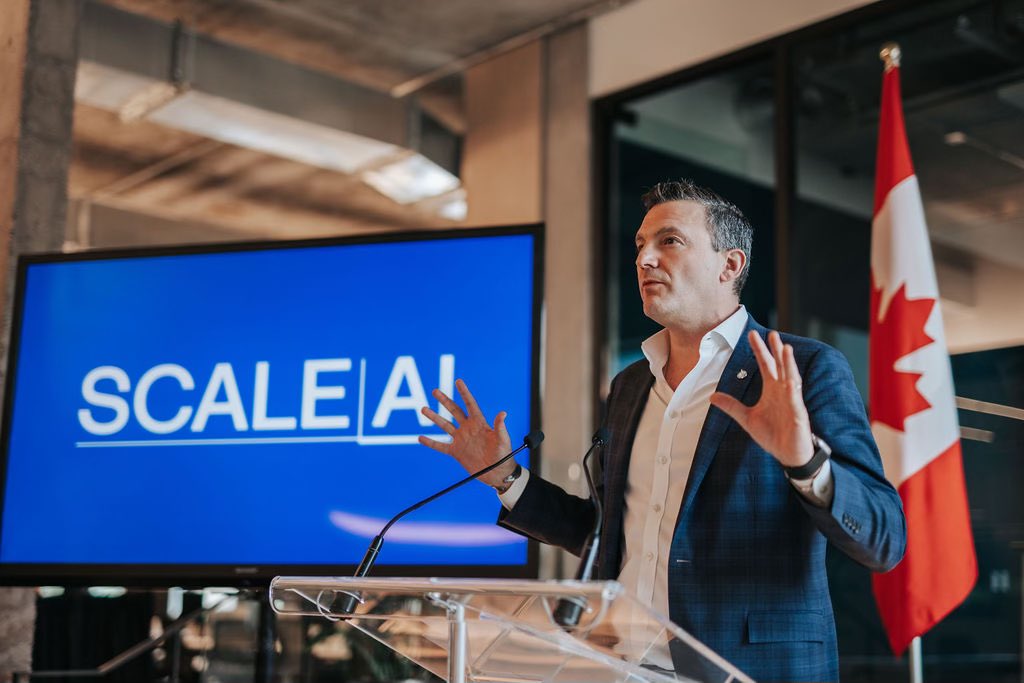 EvanLSolomon's tweet image. Aujourd’hui à Montréal, on a annoncé 98,6 M$ pour 23 projets IA via @Scale_AI.
Recyclage plus intelligent, biomarqueurs plus rapides, avions mieux entretenus — l’IA pour relever de vrais défis. C’est comme ça qu’on met l’IA au service des gens.
