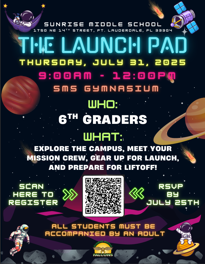 DrThaddiusGreen (@apthaddiusgreen) on Twitter photo π Welcome to Sunrise Middle, new 6th grade families! Join us for Launch Pad Orientation on July 31, 9β12 PM. Meet teachers, tour campus, & get ready to soar! <a href="/AtwoodPrincipal/">Ryan Atwood</a> <a href="/Ms_AAustin/">ππ. πππππΎπ</a> <a href="/MrsWagner_AP/">Mrs. Wagner</a> <a href="/SunriseFalcons/">Sunrise Middle School</a> <a href="/BCPSCentral/">BCPS Central Regional Office</a> π Welcome to Sunrise Middle, new 6th grade families! Join us for Launch Pad Orientation on July 31, 9β12 PM. Meet teachers, tour campus, & get ready to soar! <a href="/AtwoodPrincipal/">Ryan Atwood</a> <a href="/Ms_AAustin/">ππ. πππππΎπ</a> <a href="/MrsWagner_AP/">Mrs. Wagner</a> <a href="/SunriseFalcons/">Sunrise Middle School</a> <a href="/BCPSCentral/">BCPS Central Regional Office</a>