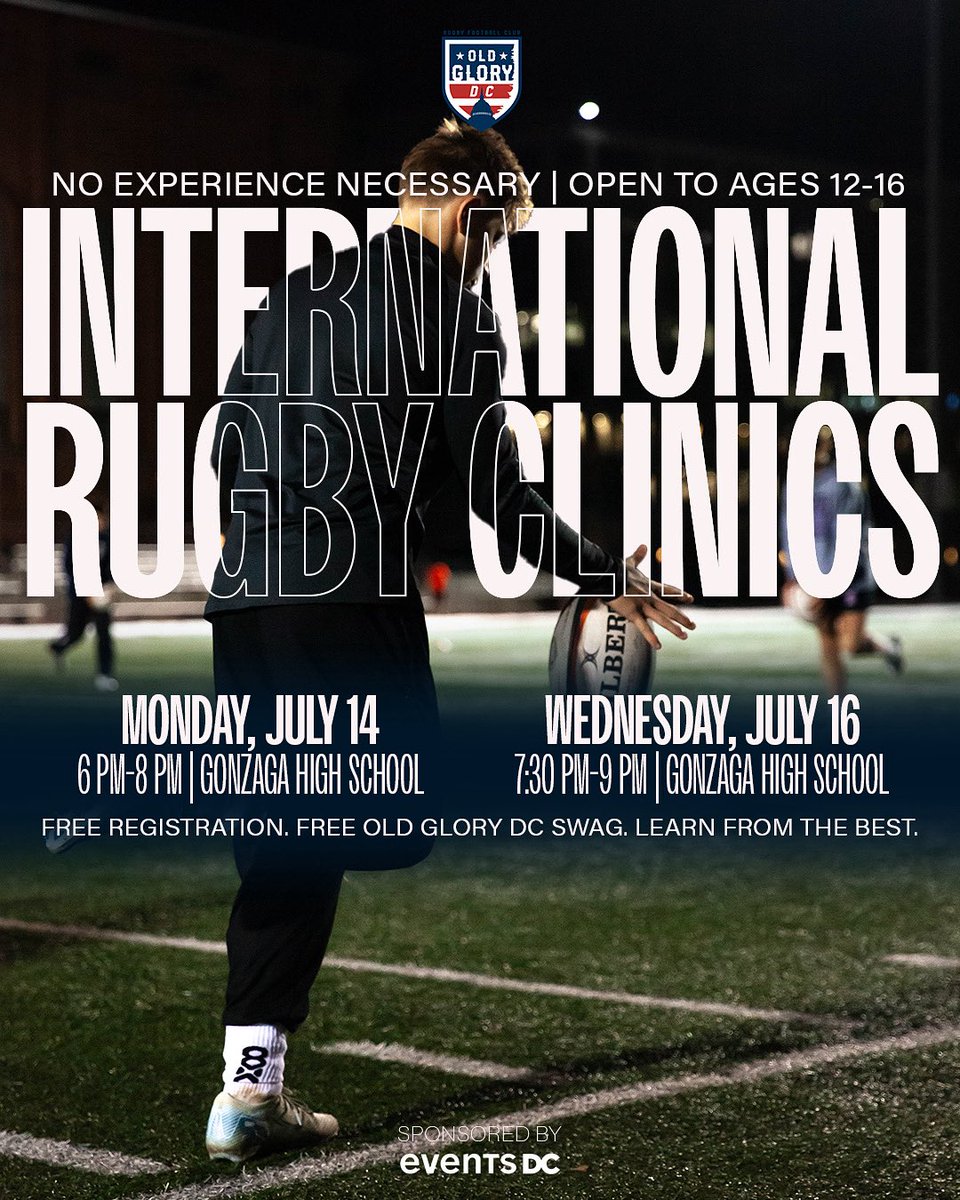 OldGloryDC's tweet image. 🔥 LIMITED SPOTS LEFT! 🔥
Join our International Rugby Clinics and train with the best. 🏃♂️ Ages 12-16. Free to join + free OG swag. Act fast!
🔗: docs.google.com/forms/d/e/1FAI…