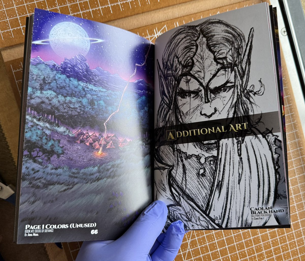 The proofs for the Mini-Art Book ashcan arrived this afternoon and I’m excited to show off how well it came out!

The Art of Infinitale Chronicles - The War of the Trees Volume 1 (Abridged Edition) is a FREE add-on to physical backers that backed one of the limited bundles on the