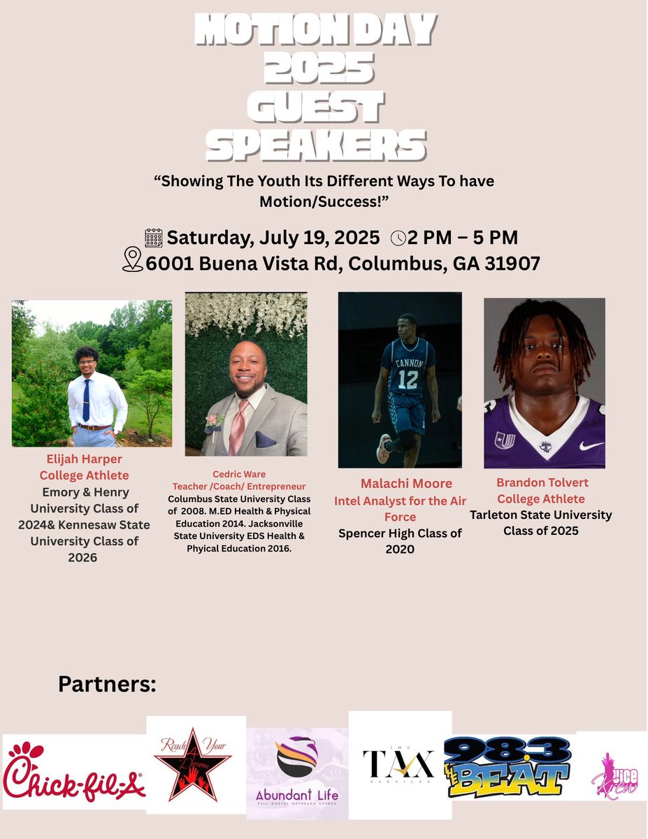 havocmike1's tweet image. Hey whatโs up yโall! ๐๐ฝ Pull up to my 3rd Annual Motion Day Next Saturday
July 19, 2โ5 PM at 6001 Buena Vista Rd, Columbus GA! ๐ Free school supplies, FREE car show & more! ๐ฅ Donateor To visualize the past years event click this link: linktr.ee/havocmike