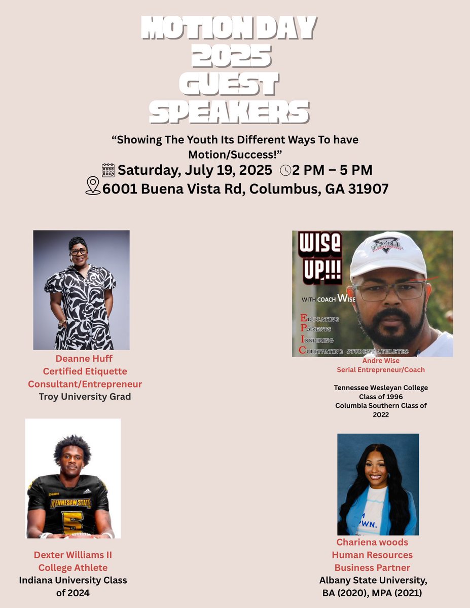 havocmike1's tweet image. Hey whatโs up yโall! ๐๐ฝ Pull up to my 3rd Annual Motion Day Next Saturday
July 19, 2โ5 PM at 6001 Buena Vista Rd, Columbus GA! ๐ Free school supplies, FREE car show & more! ๐ฅ Donateor To visualize the past years event click this link: linktr.ee/havocmike