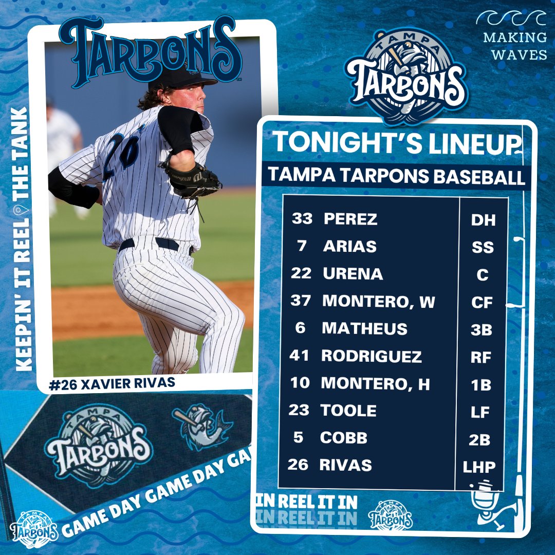 Tampa Tarpons (@tampatarpons) on Twitter photo Game day vibes.
๐ Lakeland Flying Tigers
๐ก 6:30PM
๐ "The Tank" <a href="/GMSField/">George M. Steinbrenner Field</a>
#tampatarpons Game day vibes.
๐ Lakeland Flying Tigers
๐ก 6:30PM
๐ "The Tank" <a href="/GMSField/">George M. Steinbrenner Field</a>
#tampatarpons