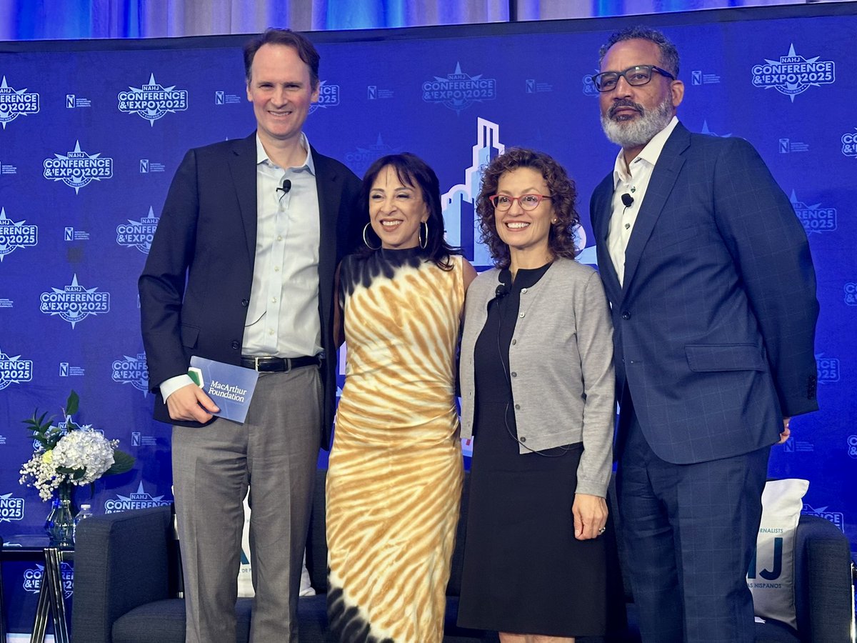 macfound's tweet image. “We now have 41 chapters across the country under #PressForward funding local news. This is something that must exist.”
Our President, @jpalfrey, discussed media, money, and democracy at the @NAHJ conference.
Learn how we’re supporting local news:
macfound.org/programs/bigbe…