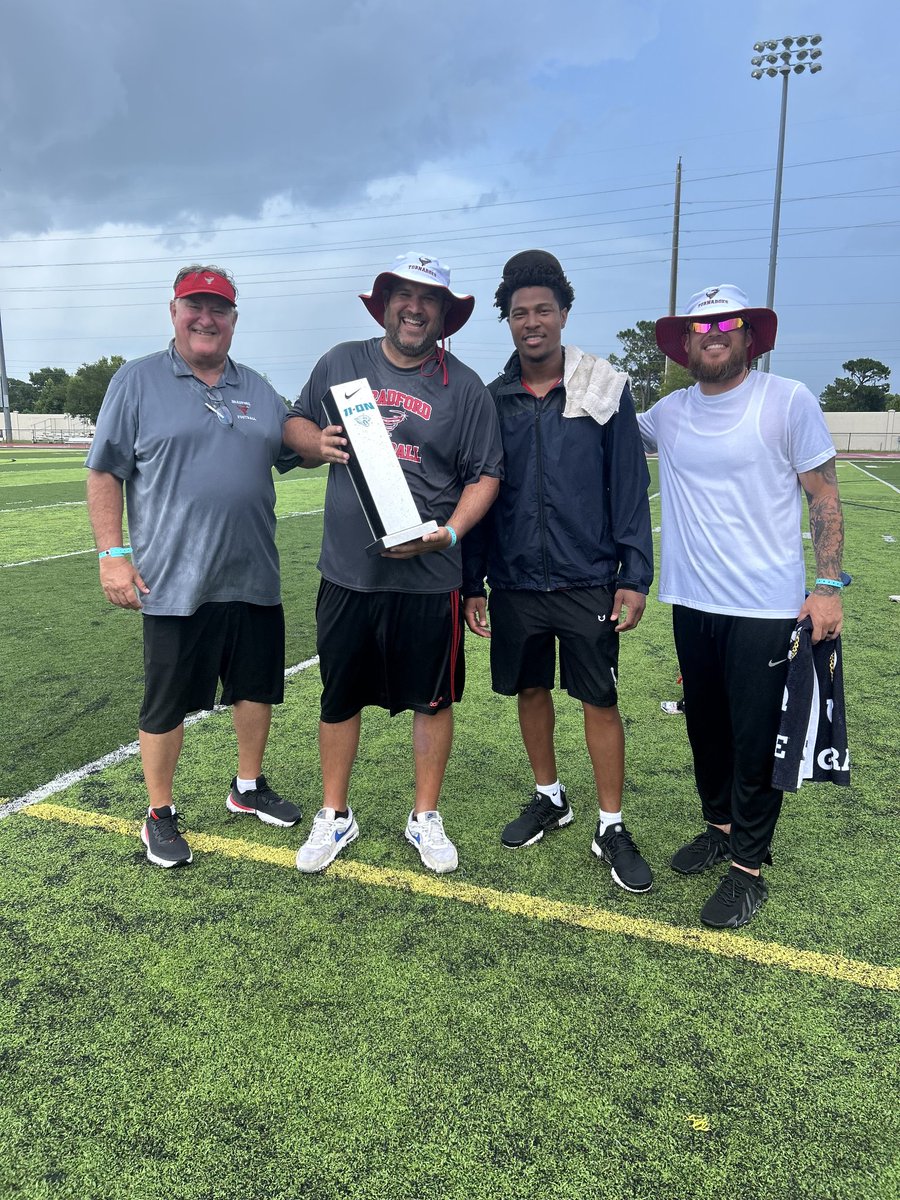 WE ARE THE CHAMPIONS  🏆Tornadoes went to the Nike 11-ON High School Boys 7-7 tournament hosted by the Jacksonville Jaguars and brought home the trophy! 
In a championship nail biter, your Bradford Tornadoes defeats 4A Columbia Tigers (Lake City, FL) in the Jacksonville Jaguars 7