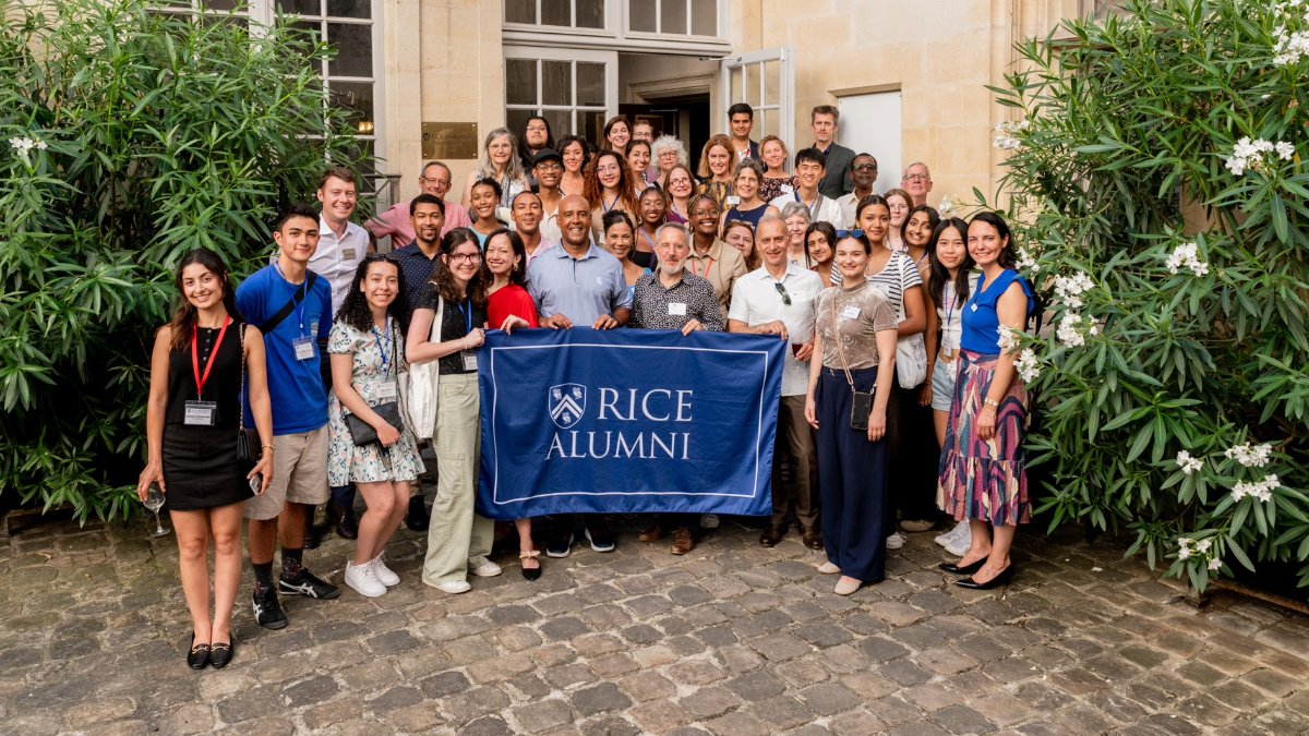 ricealumni's tweet image. Bonjour from Paris! Alumni, students, faculty, staff and parents gathered last week at the Rice Global Paris Center for a reception with President Reginald DesRoches.
