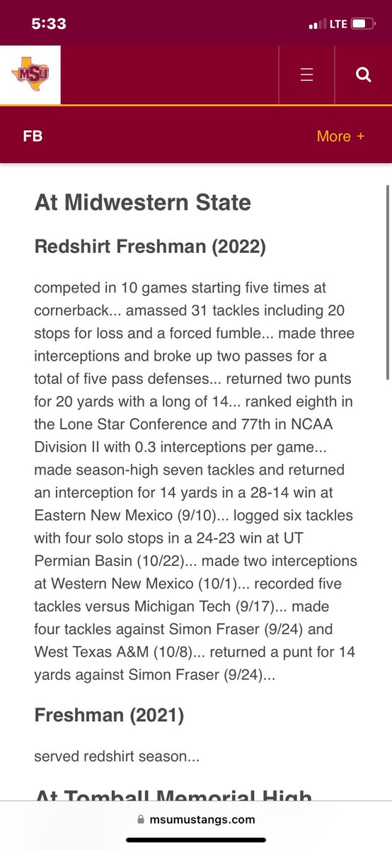 Played one season at the D2 Level as a redshirt freshman ! 
I can be a game changer for any school willing to take that chance !