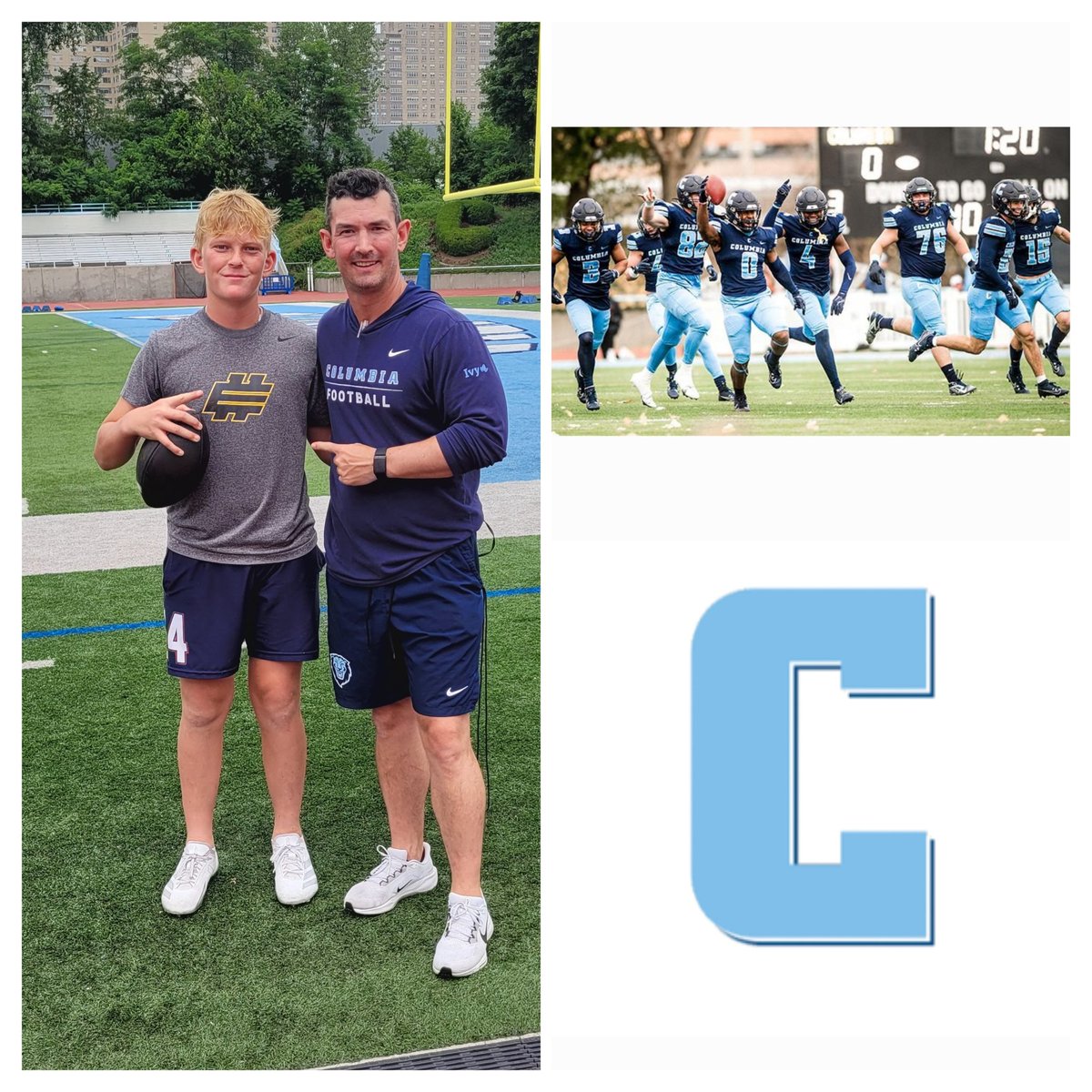 ClayFreemanQB14's tweet image. After an amazing camp experience and talk with Head Coach @Coach_Poppe I am beyond blessed to receive my first D1 offer from Columbia University! F.I.G.H.T.