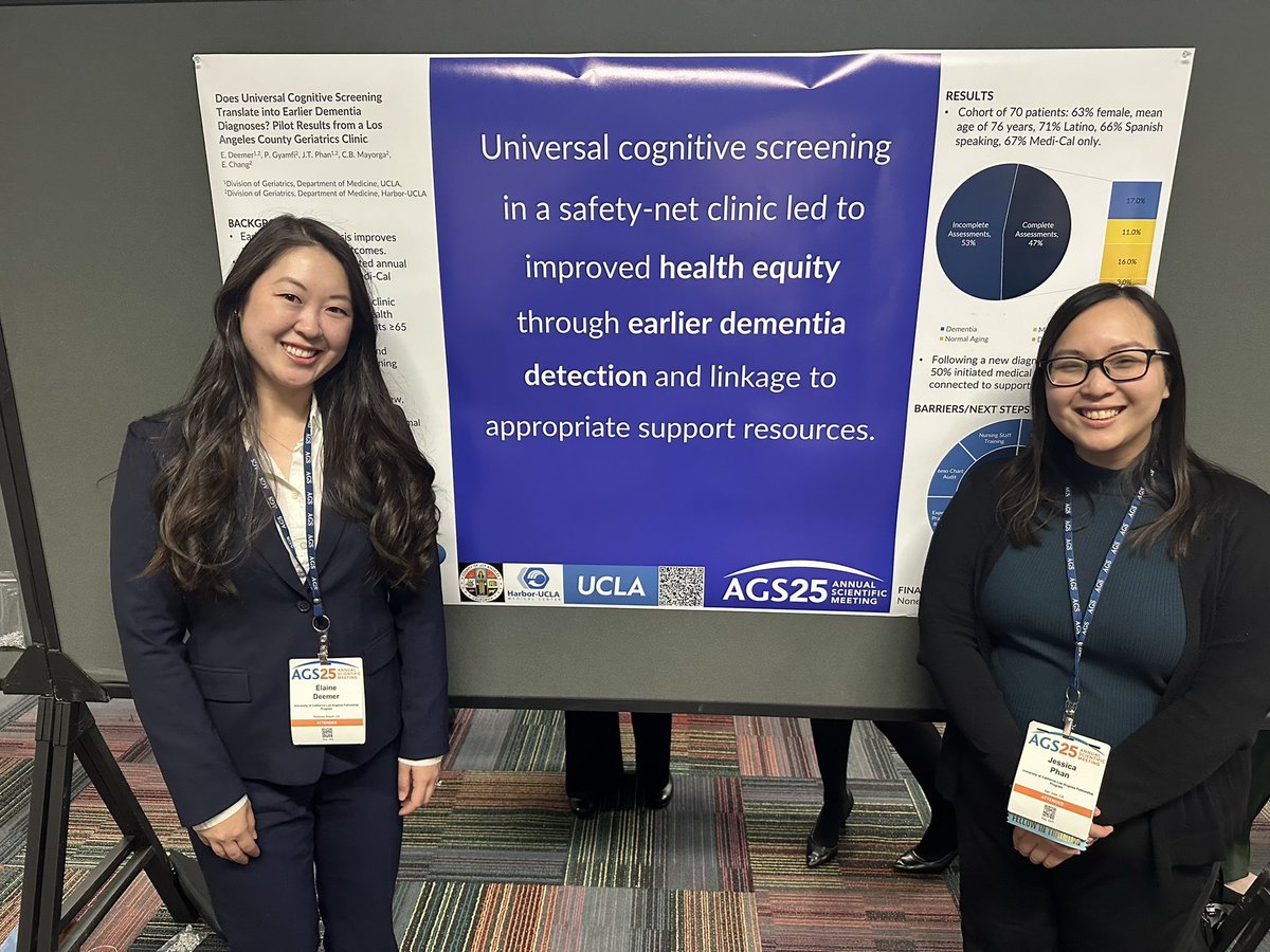DOM_UCLA's tweet image. We’re highlighting the exceptional work of our geriatrics fellows at the American Geriatrics Society annual meeting! Explore their research on dementia screening, patient education, and elder care quality here: uclahs.fyi/4nzAHnB