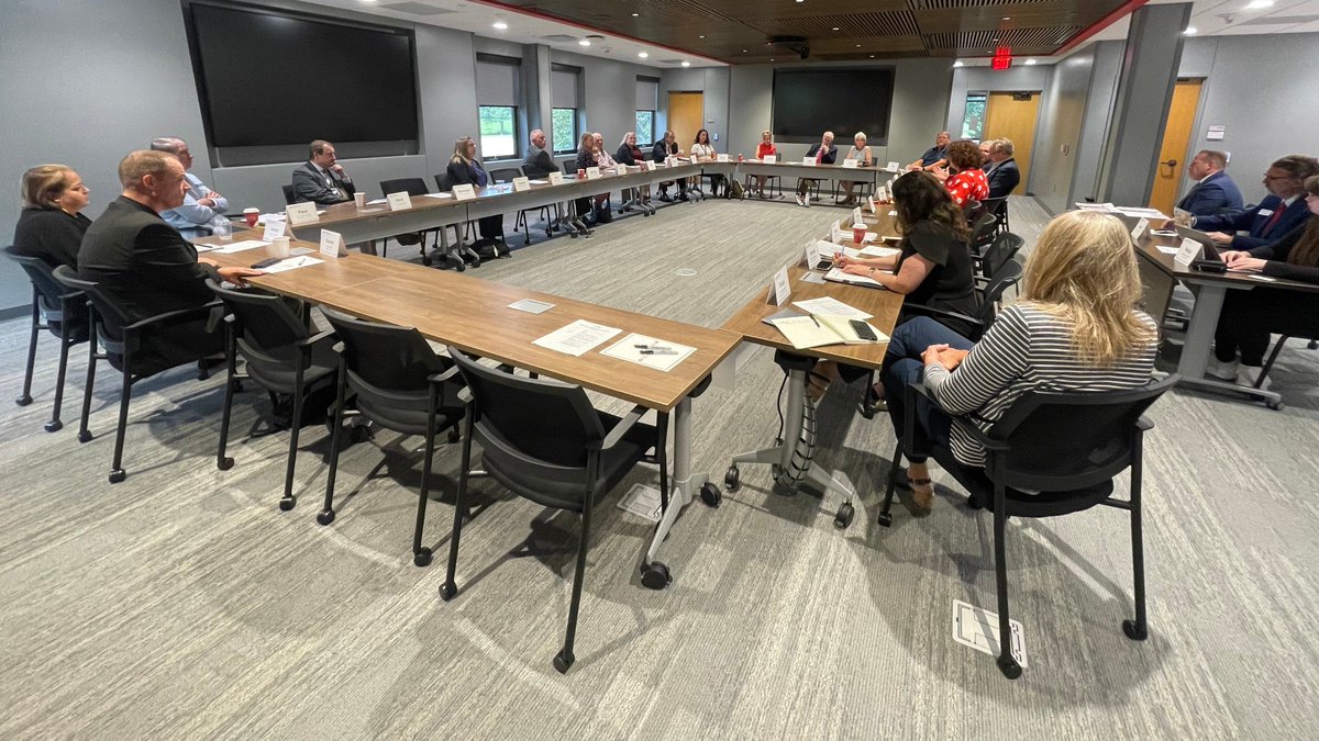 We began the day meeting with our K-12 and higher education partners in Northeast Nebraska. Thank you to <a href="/northeastedu/">Northeast Community College</a> and President <a href="/leahwyo/">Leah Barrett</a> for hosting. Partnerships are more important than ever—not just to higher education, but to the future success of our entire state.