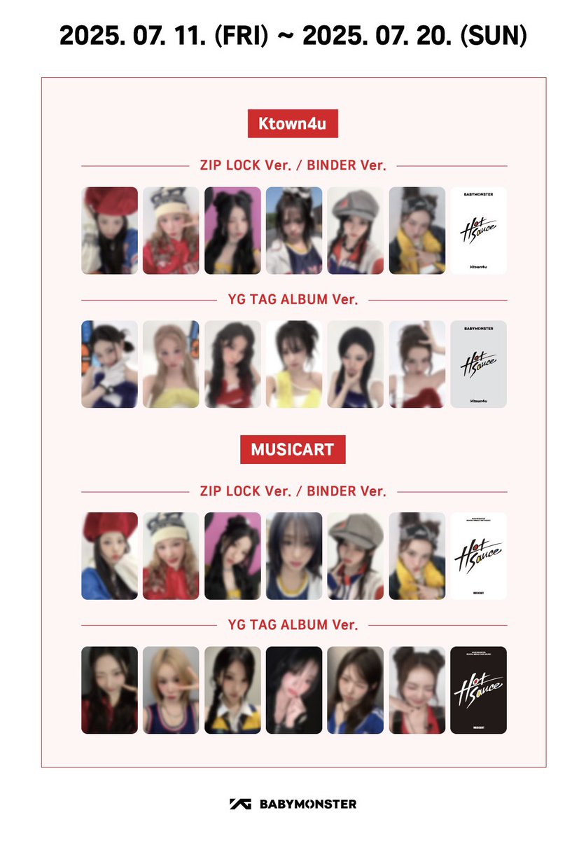 BABYMONSTER ベビモン DIGITAL SINGLE「HOT SAUCE」発売記念 LUCKY