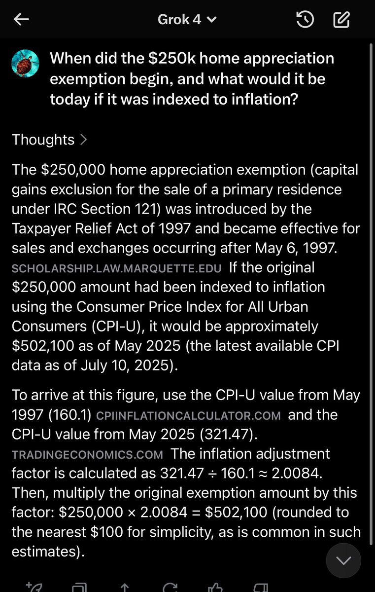 Did you know that the $250,000 exemption for home cap gains should already be $502,000?

The government made it so that it wouldn’t index to inflation and so they could steal your equity to inflate away the national debt!