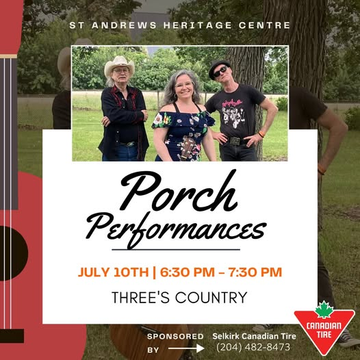 Join us tonight for a fun evening with Three's Country's Porch Performance from 6:30pm-7:30pm!
Enjoy live music in a charming setting, bring a lawn chair or settle in at one of our many picnic tables. standrewsrectory.ca/eventsprograms