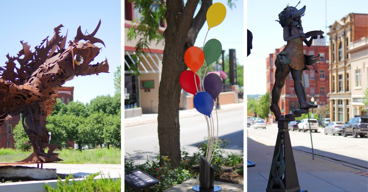 From a dragon to a whimsical bicycle and a bear named Pebbles, there is a wide variety of sculptures on display during the 2025-2026 Sculpture Walk. Pick up a ballot and cast your vote for the People's Choice Award. For more information, visit bit.ly/44mJa5V.