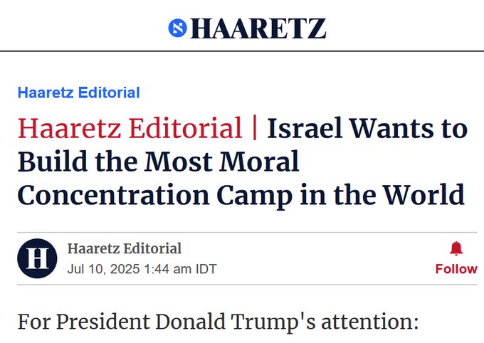 The Onion doesn’t write headlines anymore. They just point the webcam at Israel and whisper ‘seriously wtf’ into a void.

“Moral concentration camp”