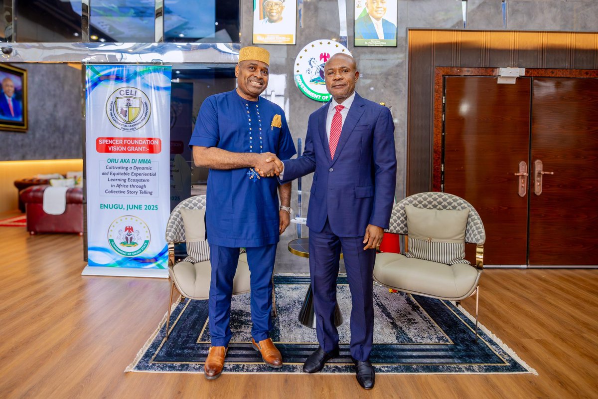 PNMbah's tweet image. I was delighted to receive Mr. Kenneth Okonkwo, renowned actor, lawyer, and politician, and a proud son of Enugu State, yesterday in my office. We had an engaging conversation on governance in our beloved state, as well as some topical national issues. I appreciate his visit and…