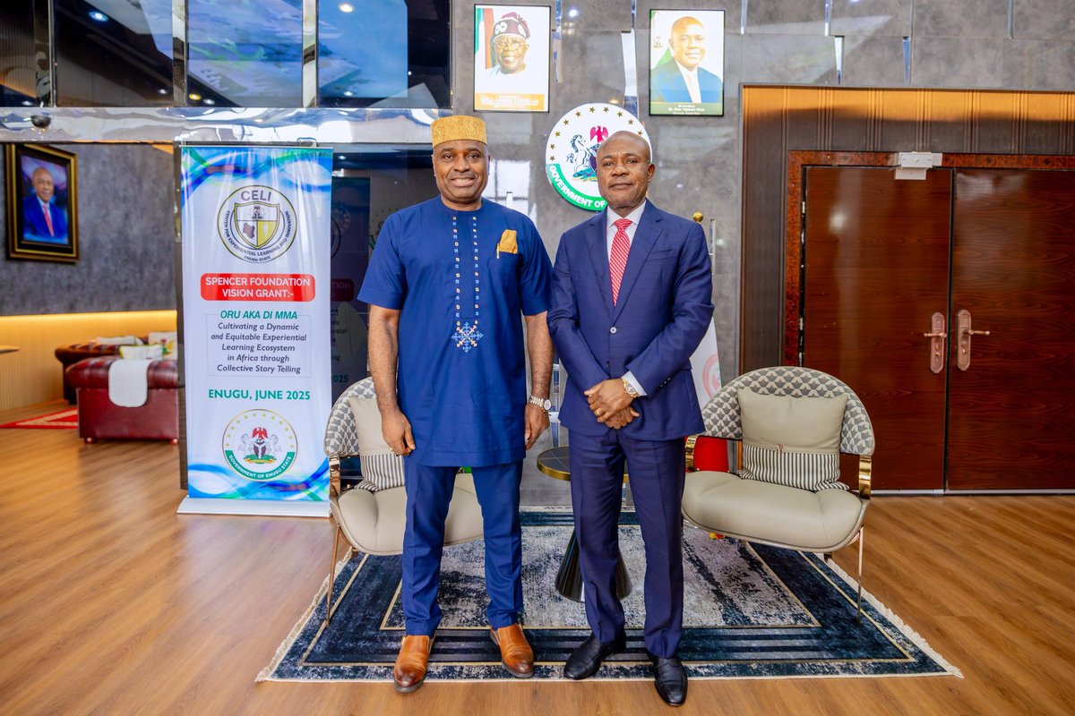 PNMbah's tweet image. I was delighted to receive Mr. Kenneth Okonkwo, renowned actor, lawyer, and politician, and a proud son of Enugu State, yesterday in my office. We had an engaging conversation on governance in our beloved state, as well as some topical national issues. I appreciate his visit and…