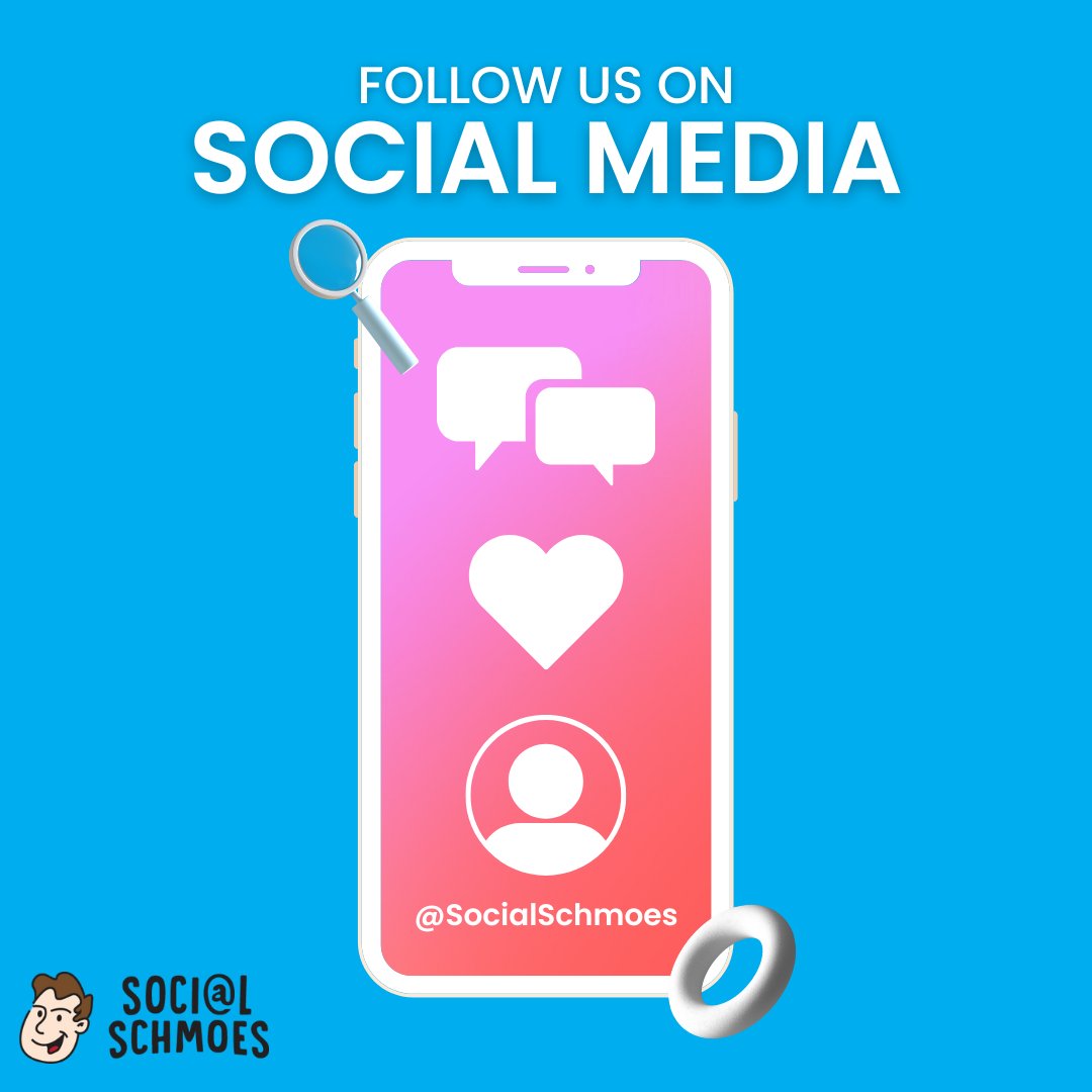 Don't forget to follow us on all our platforms! 
facebook.com/socialschmoes
instagram.com/socialschmoes
#FollowUs #socialmedia #JustGoWithASchmoe