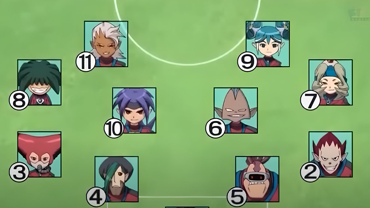 Nyath_rt's tweet photo. ⚠️O "DESALMADO" vem aí! Depois da derrota da Gemini, a Academia Alien mandou a "Epsilon", comandada pelo goleiro Desalmado, para uma revanche contra a Raimon!

Hitomiko apostando hoje em um 5-3-2 bem recuado com uma linha de três zagueiros, incluindo o estreante do dia, Kogure! https://t.co/7jkBoDtHRC