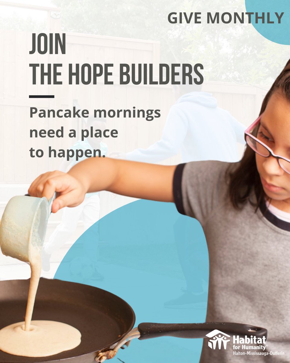 HabitatHMD's tweet image. From pancake breakfasts to bedtime stories—home is where memories are made.
Your monthly donation ensures more families have a safe place to grow, laugh, and live.
habitathmd.ca/monthly-giving/
#BuildMonthly #HabitatHaltonMississauga #HopeBuilders #MakeMomentsMatter