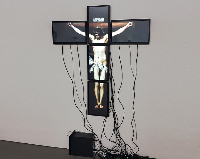 drkkwv's tweet photo. “jesus touch” by alexei shulgin and aristarkh chernyshev, 2014 https://t.co/vkKLYfDDWl