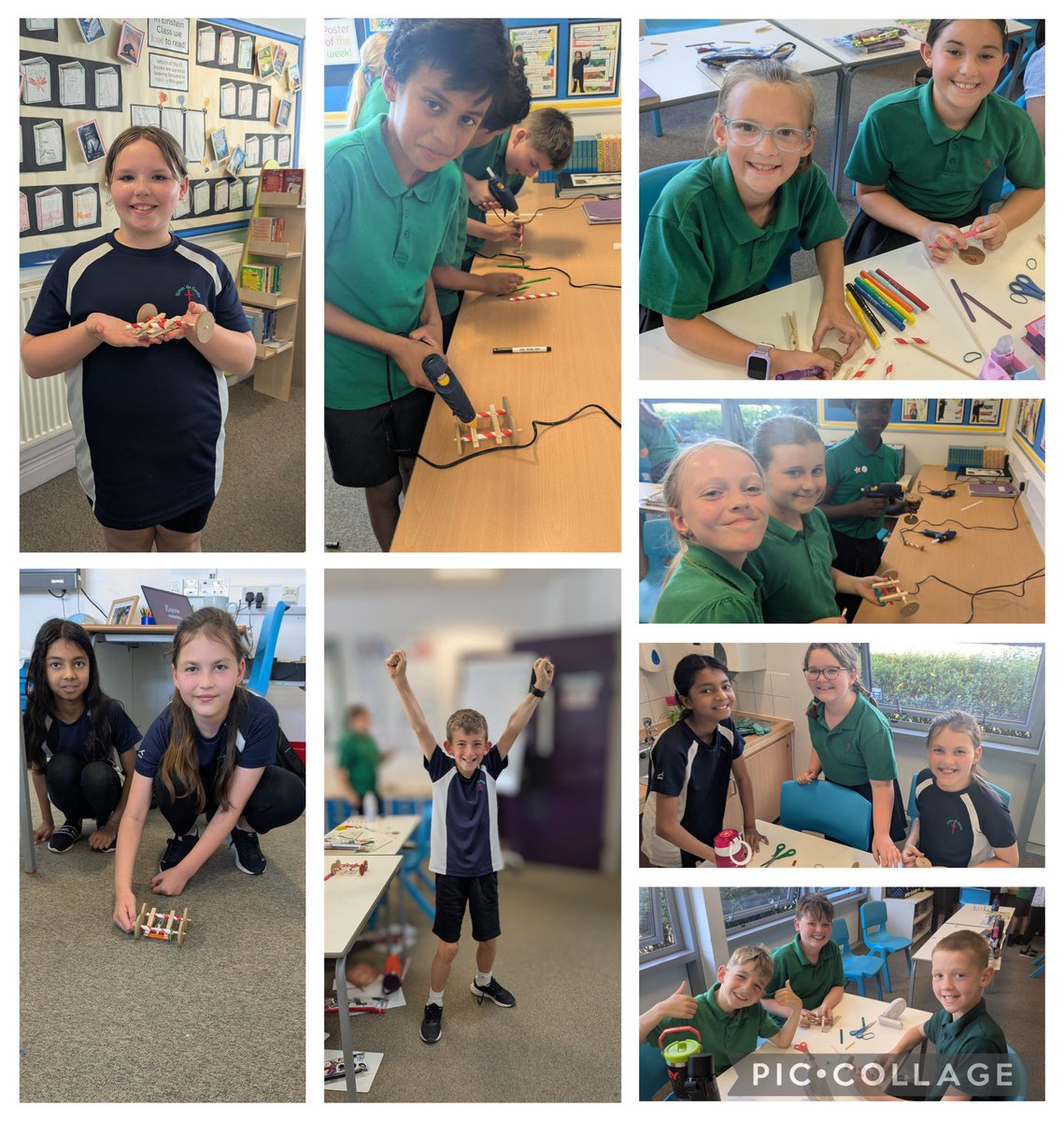 Year 5 are continuing to enjoy their DT lessons where the children made an elastic band powered car and learnt to use hot melt glue guns. Great work! 🌟🌟🌟