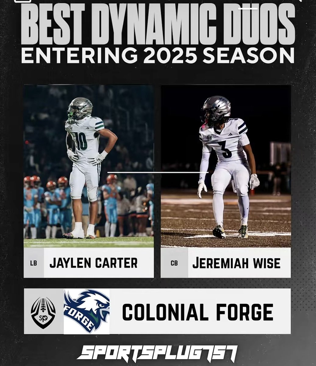 Jeremiah Wise (@jeremiahwise19) on Twitter photo Me and <a href="/jay75689/">Jaylen Carter</a> coming different this year!! <a href="/InfoForge/">Colonial Forge Football</a> <a href="/carljfred/">Carl Frederick</a> <a href="/1coachreal/">1coachreal</a> Me and <a href="/jay75689/">Jaylen Carter</a> coming different this year!! <a href="/InfoForge/">Colonial Forge Football</a> <a href="/carljfred/">Carl Frederick</a> <a href="/1coachreal/">1coachreal</a>