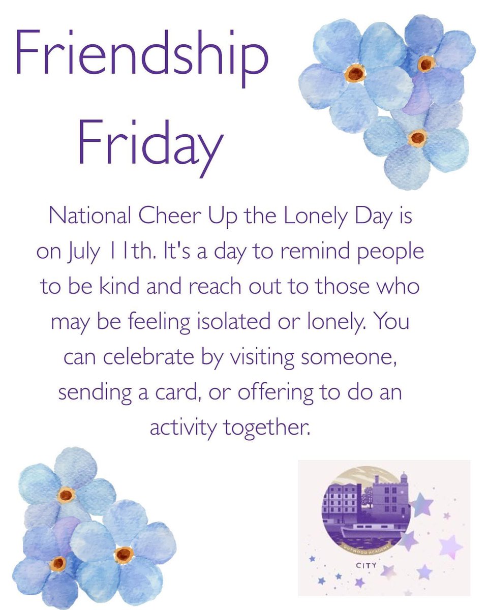 A reminder for Friendship Friday tomorrow. Time to celebrate our everlasting friendships and show gratitude for the support and compassion of our community. #WeAreCity 💜