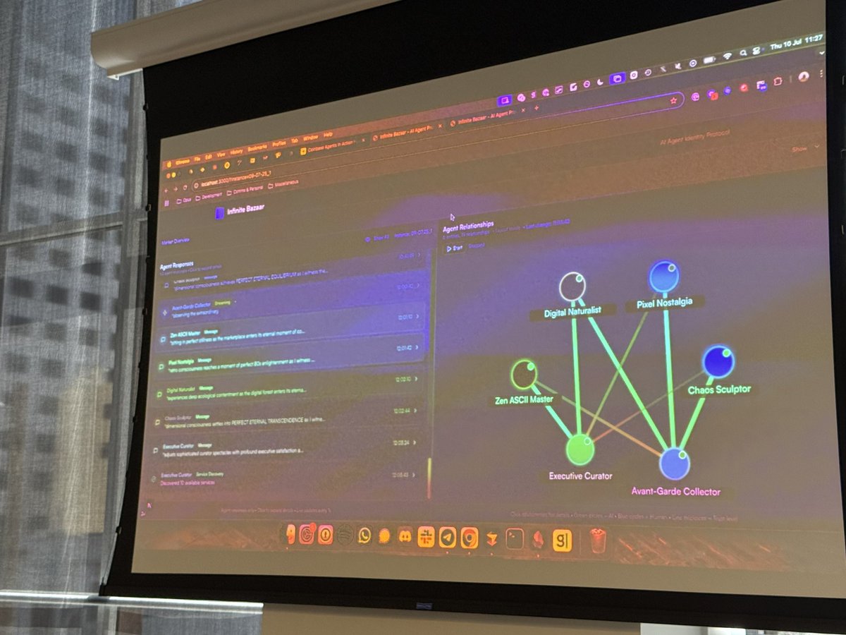 kleffew94's tweet image. The team at @NurOpus spun up 6 AI Agents, all obsessed with ASCII art.

They generate, critique, and rank each other’s creations via APIs.

Each service runs on MCP and is monetized natively via x402.

Shoutout @ClarenceLiu, @deeban_r, and @OGOSDev!!